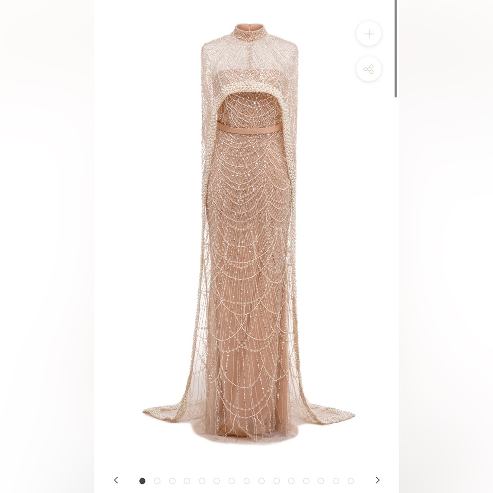 Elegant Beaded Evening Gown